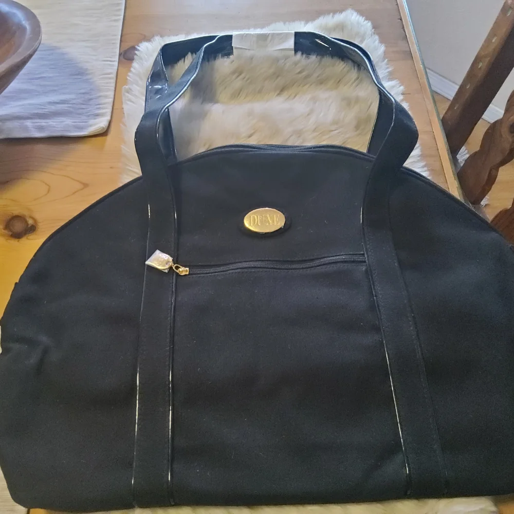 Dior Men's Black Canvas Duffel Bag